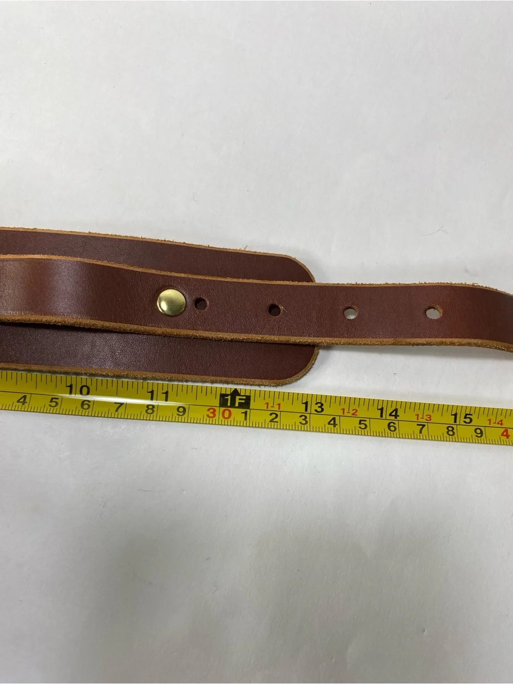 Leathe Dog Collar Animal Dog With Brass Ring and Buckle 11 1/2